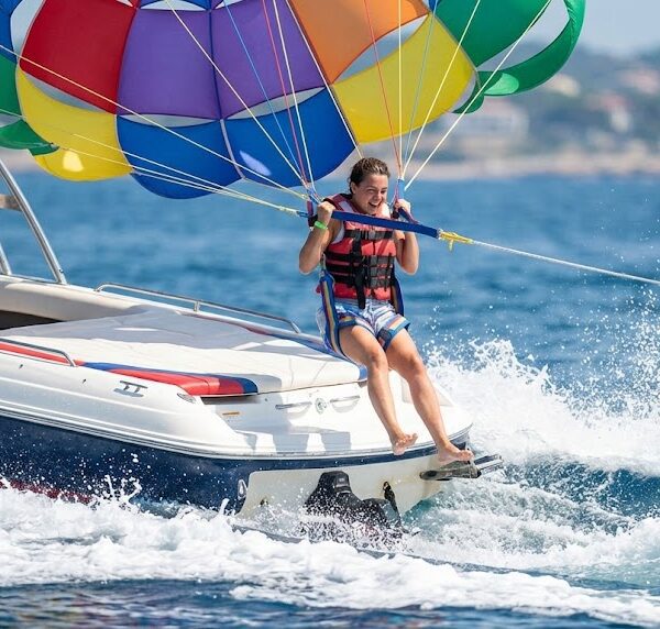 Takeoff moment during Parasailing Hurghada