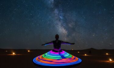 Tanoura dancer during a desert safari