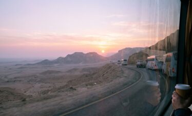 Driving from Hurghada to Cairo at dawn