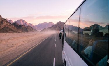 On the road from Hurghada to Luxor