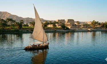 Crossing the Nile River in Luxor