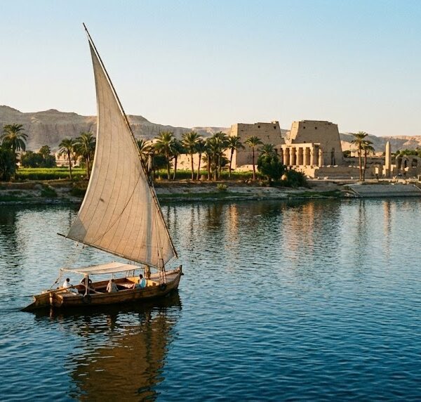 Crossing the Nile River in Luxor
