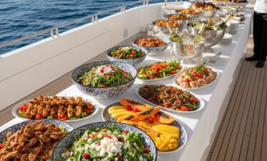 Frische-buffet-Mittagessen Tauchen Reise