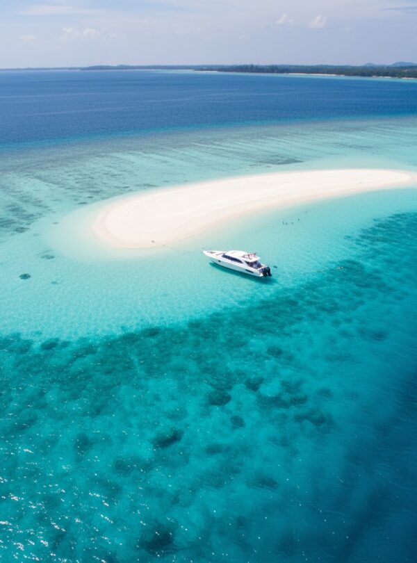 Private stop at Orange Bay sandbank