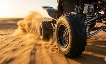 Quad biking action in Hurghada desert