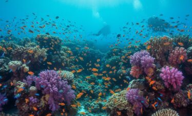 Snorkeling at vibrant coral reefs in Hurghada